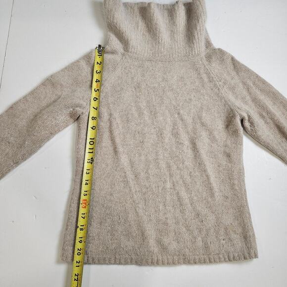 Rafaella Sweater Womens S Tan Rabbit Hair Lambs Wool Vintage Turtleneck - Picture 2 of 7